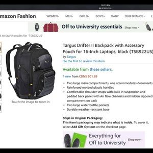Targus Drifter ll backpack